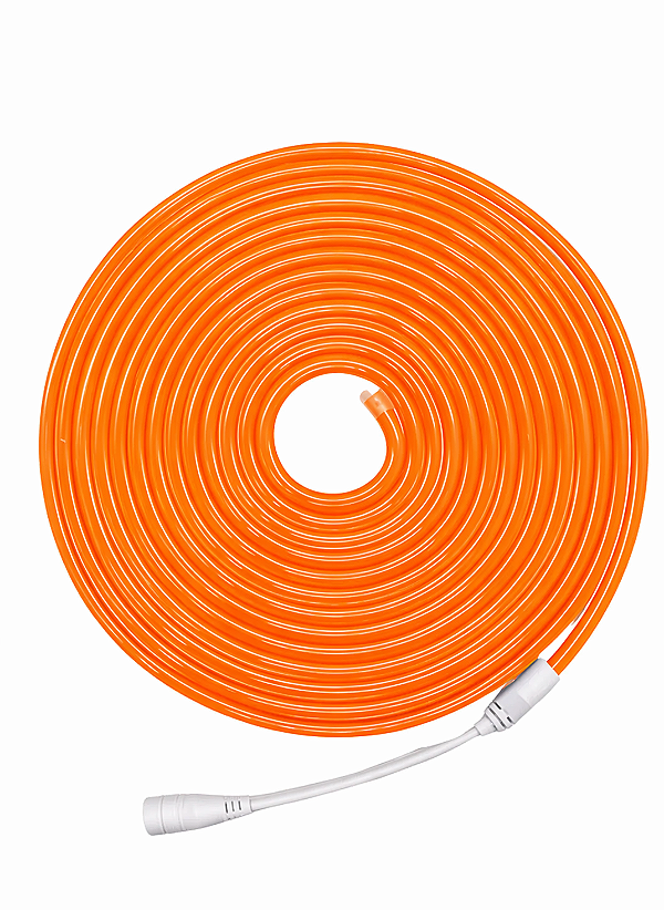 Fita Neon LED com 5 Metros Laranja 12v