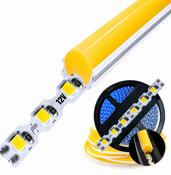 Fita LED Neon Segunda Geração + Silicone Amarela/ METRO