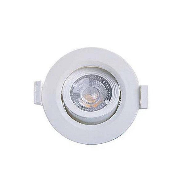 Spot LED 3w Direcionável Redondo Branco