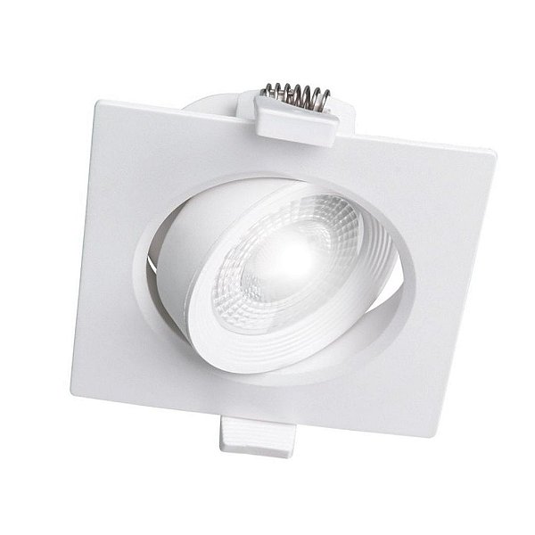 Spot LED 3w Direcionável Quadrado Branco