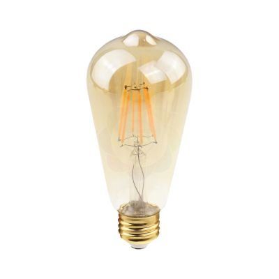 Lâmpada Pera Vintage Retro Filamento LED 4w Luz Âmbar