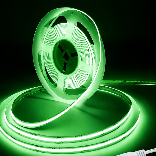 Fita LED COB Verde com Plug 10 Metros / 127v