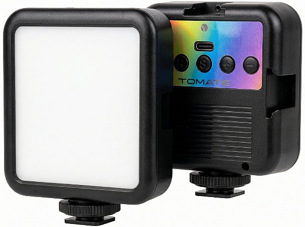 Iluminador LED RGB para Foto e Vídeo 7W Recarregável Tomate MLG-106