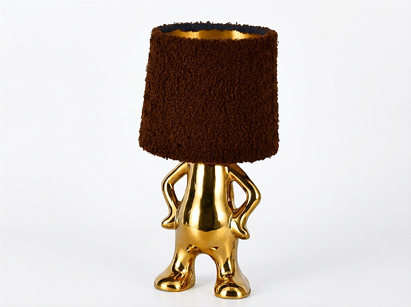 Abajur de Mesa Decorativo Personaggio Gold E14 Bivolt Embuled