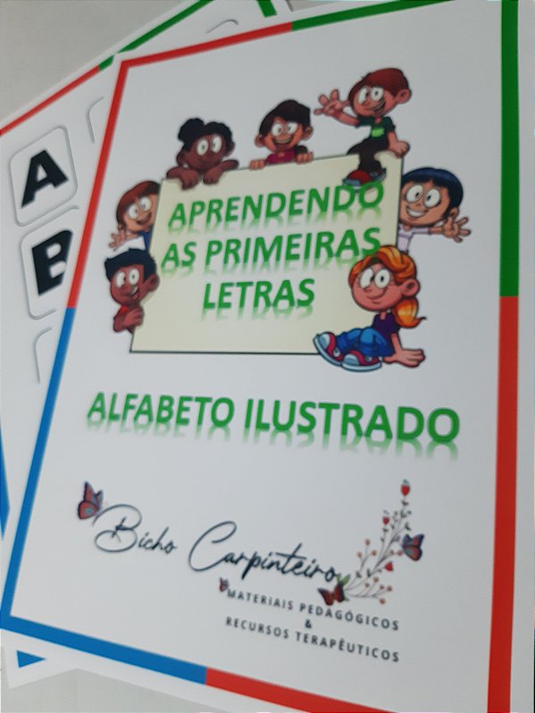 ALFABETO ILUSTRADO - LETRA BASTÃO