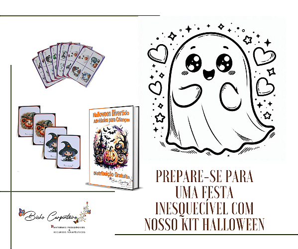 Halloween Divertido - Kit com 2 Jogos e 1 Caderno de Atividades  Arquivo Digital (PDF)