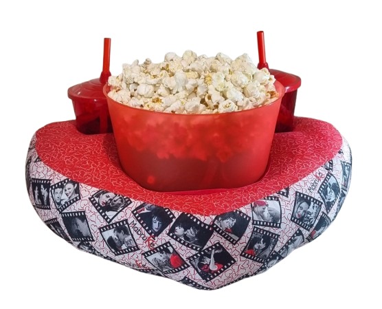 Kit Pipoca Casal Coração – Estampa Casais de Hollywood | 1 Balde 3,5 L + 2 Copos 600ml