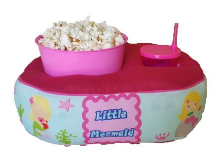 ALMOFADA KIT PIPOCA KIDS LITTLE MERMAID + 1 COPO COM TAMPA E CANUDO