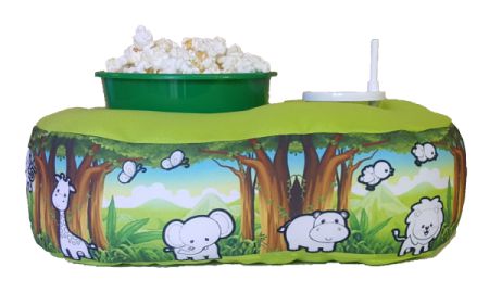 ALMOFADA KIT PIPOCA KIDS FLORESTA PARA COLORIR + 1 COPO COM TAMPA E CANUDO