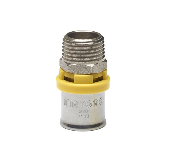 Prensar Gas Conector Rosca Macho Dn 20x1/2"