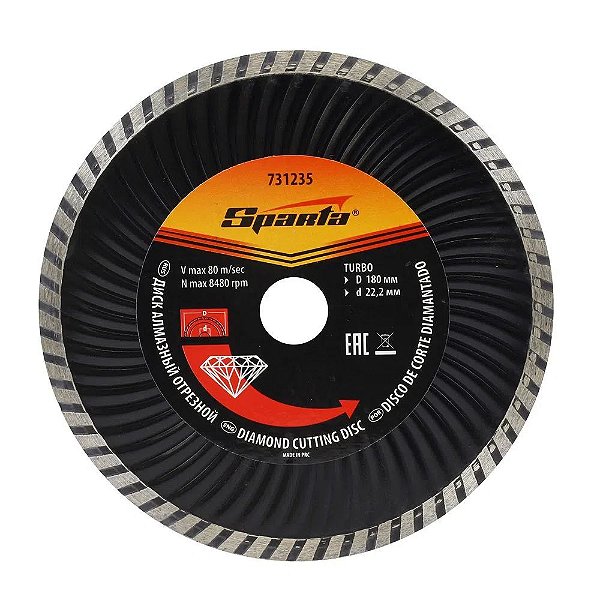 Sparta Disco de Corte PRO Diamantado Turbo 115x22.2 mm Corte a Seco - SPARTA-7311755