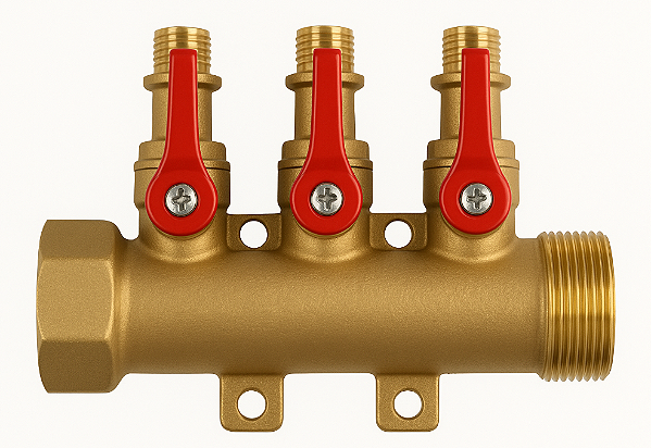 Pex Distribuidor 1.1/4 X 3 Saida 20 mm -  Vermelho