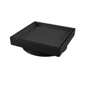 Estrela Ralo Invisivel Quadrado 15x15cm Cor: Preto Material: PVC