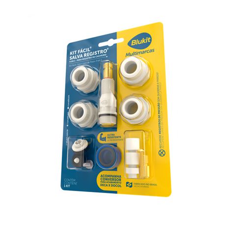 Blukit Kit Facil Salva Registro 9 Em 1 Em Pps 12 Pecas Multi-Marcas 061403-21