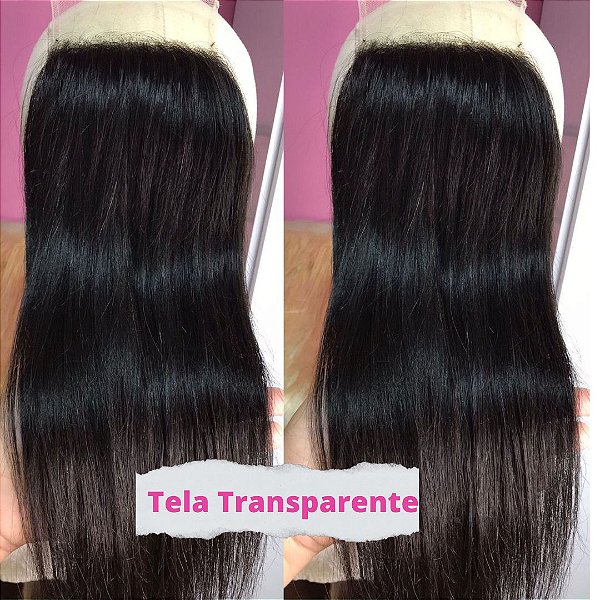 TOP CLOSURE HUMANA LISA 40CM ( TELA TRANSPARENTE)