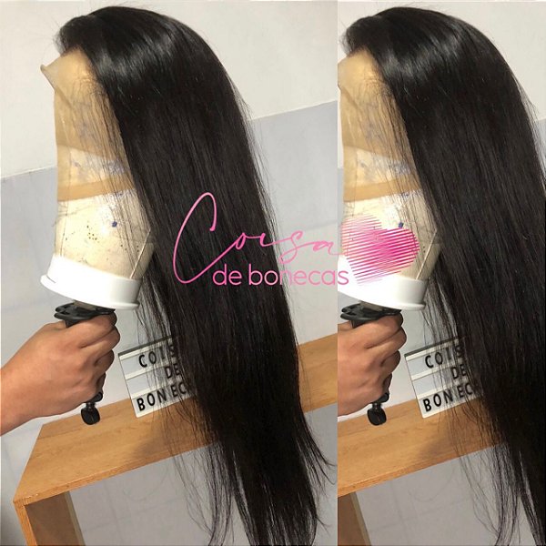 LACE FRONT HUMANA MUNIQUE  65CM /70CM ( ORELHA A ORELHA ) TELA TRANSPARENTE