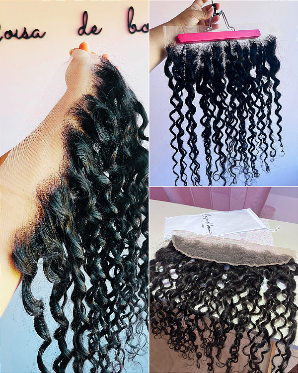 FRONTAL CLOSURE 13X4 CABELO HUMANO CACHEADA 55CM