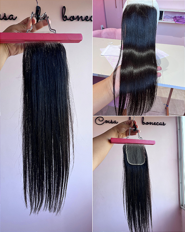 TOP CLOSURE  10x10 CABELO HUMANO LISA 45CM