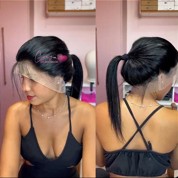 FRONTAL 360 GRAUS 55 CM CABELO HUMANO LISA