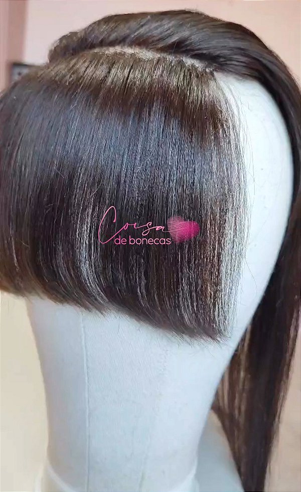 TOP CLOSURE LISA C/ FRANJA 45CM C/ TIC TAC + FITA ADESIVA