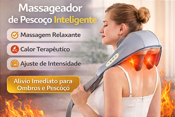 Massageador Pescoço Ombros Terapêutico Portátil