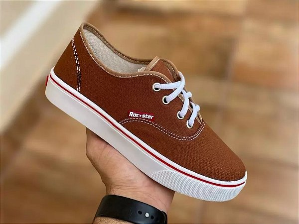 Tênis Feminino Casual no Atacado produzido em Lona Caramelo