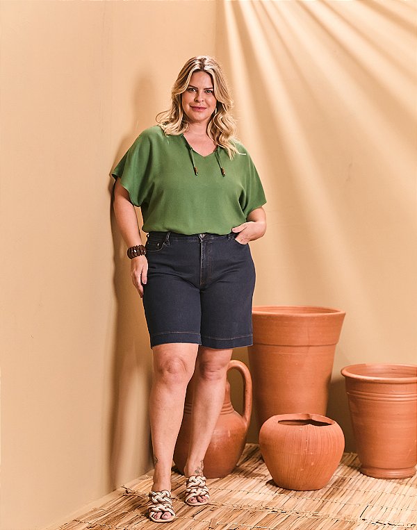 BERMUDA JEANS MATELASSÊ