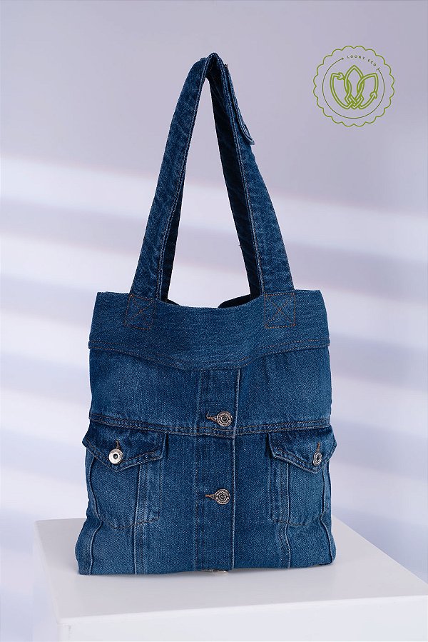 Bolsa Tote Jaqueta Denim (Upcycling)