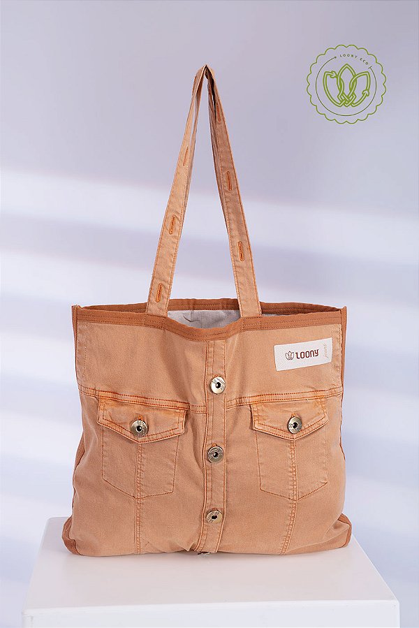 Bolsa Tote Jaqueta Terracota (Upcycling)