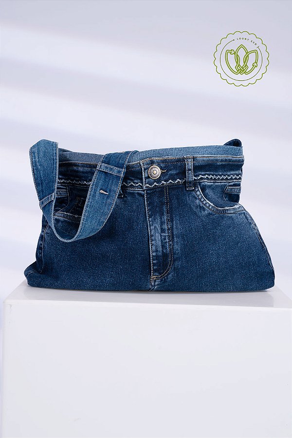 Bolsa Shoulder Cós Ondas (Upcycling)