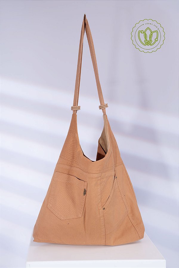 Bolsa Hobo Areia Nós Deslizantes (Upcycling)