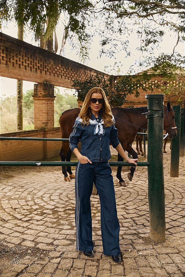 WIDE LEG RELAXED FAIXAS LATERAIS