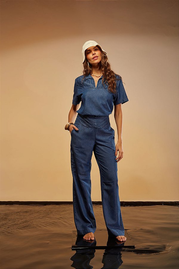 CALCA COMFY PREGAS DENIM