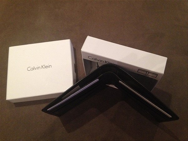 Carteira Calvin Klein Couro Preta - Masculina