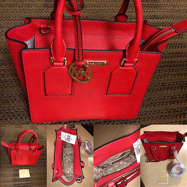 BOLSA MICHAEL KORS MÉDIA - MODELO SELBY COR SANGRIA