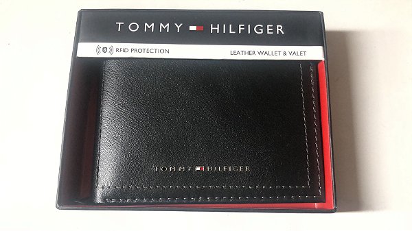 Carteira Masculina Tommy Hilfinger - Preta -100% Original