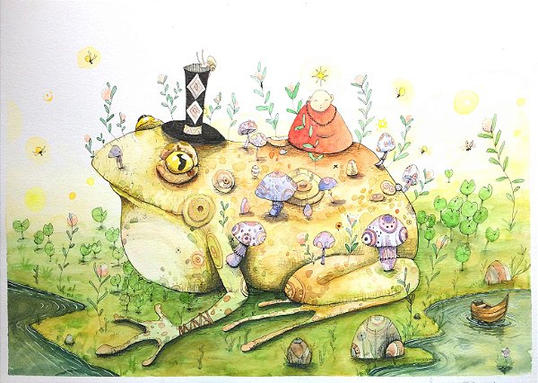 O sapo que achava ser pedra