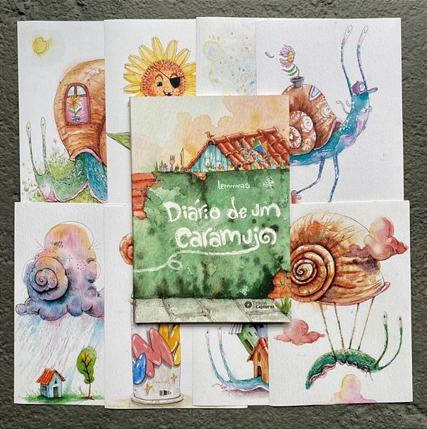 8 posters (série 1 e 2) + livro diário de um caramujo