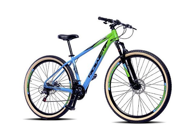 BICICLETA ROWER ARO 29 X LITE 21V AZUL VERDE   17