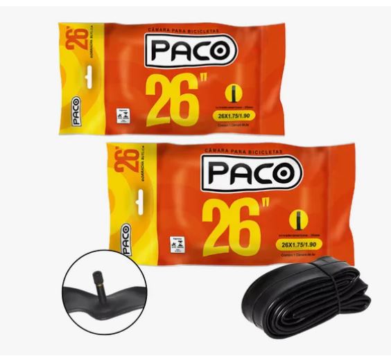 Câmara Ar 26 Bike Bicicleta Bico Grosso Válvula Americana Tipo da válvula Schrader
