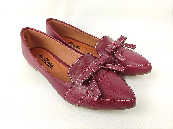 Sapatilha Slipper Marsala com Lacinho