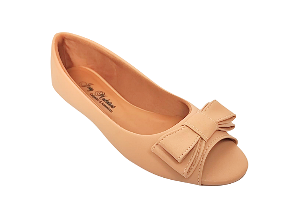 Peep Toe Nude com Laço