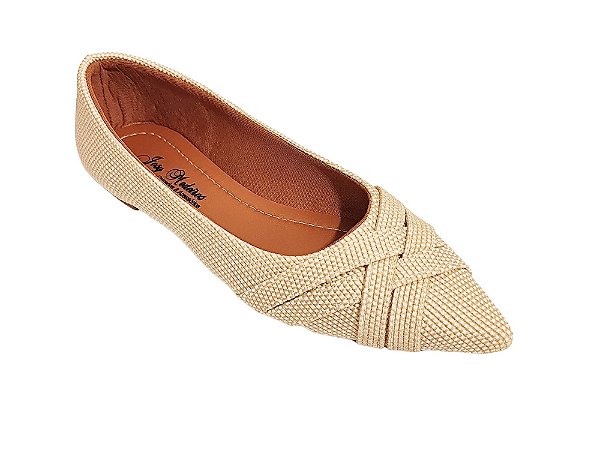Sapatilha Alongada Juta Palha Trançada