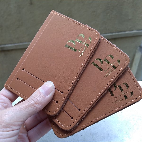 30 Carteiras De Couro Slim Personalizadas com Logo