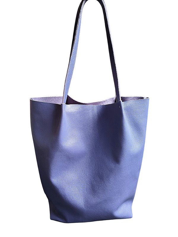 Bolsa Minimalista de Couro Legítimo Lilás