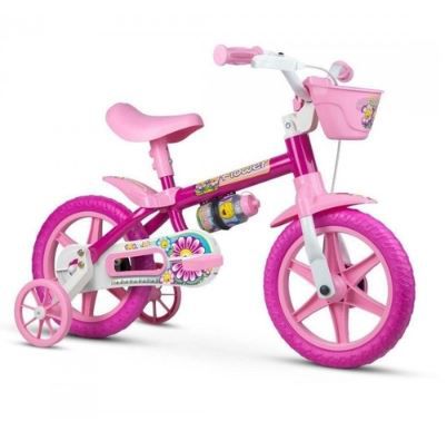 Bicicleta Infantil Feminina Nathor Flower - Aro 12"