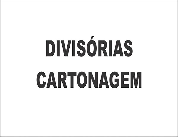 Divisórias de Cartonagem