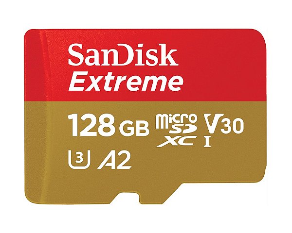 Cartão de Memória SanDisk Extreme MicroSDXC UHS-I 128GB