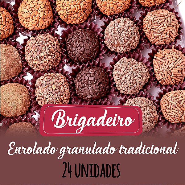 Brigadeiros enrolados 35g tradicional - 24 unidades