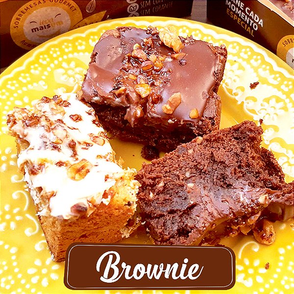 Caixa de Brownie de chocolate sem gluten e sem lactose para presente